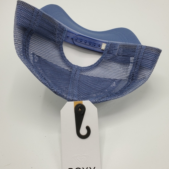 Roxy Truckin Women's Snapback Trucker Hat Blue - Picture 3 of 4